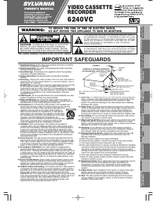 Handleiding Sylvania 6240VC Videorecorder
