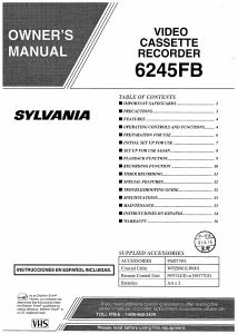 Handleiding Sylvania 6245FB Videorecorder
