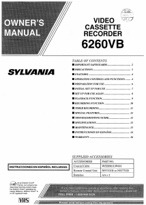 Handleiding Sylvania 6260VB Videorecorder