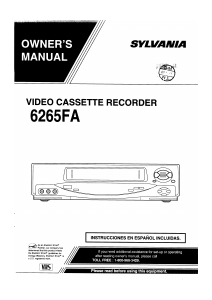 Handleiding Sylvania 6265FA Videorecorder