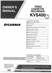 Handleiding Sylvania KVS400 Videorecorder