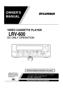 Handleiding Sylvania LRV-600 Videorecorder