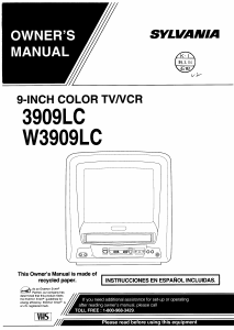 Bruksanvisning Sylvania 3909LC TV