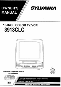Bruksanvisning Sylvania 3913CLC TV