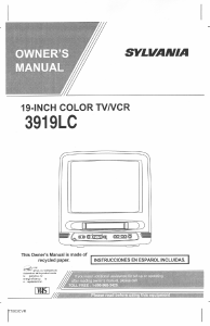 Bruksanvisning Sylvania 3919LC TV