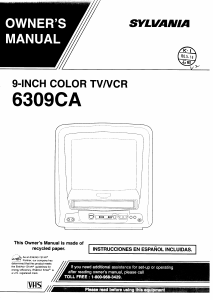 Handleiding Sylvania 6309CA Televisie