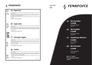 Handleiding Renkforce E-SA9M Versterker