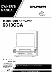 Bruksanvisning Sylvania 6313CCA TV