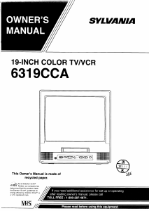 Bruksanvisning Sylvania 6319CCA TV