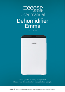 Manual Eeese 2567 Emma Dehumidifier