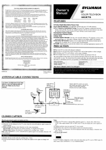 Manual Sylvania 6413CTA Television