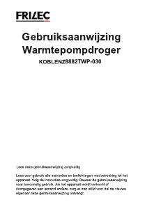 Mode d’emploi Frilec KOBLENZ8882TWP-030 Sèche-linge
