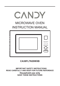 Mode d’emploi Candy CA38FL7N20WXB Micro-onde