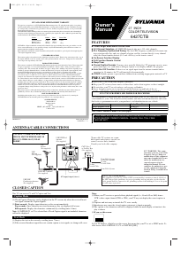 Manual Sylvania 6427CTB Television