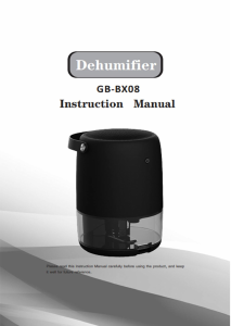 Manual Goldelux GB-BX08 Dehumidifier