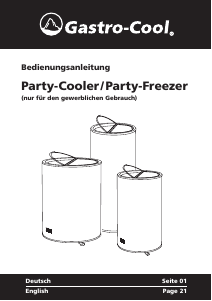 Bedienungsanleitung Gastro-Cool GCPT75 Kühlschrank