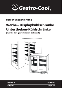 Bedienungsanleitung Gastro-Cool GCUC200 Kühlschrank