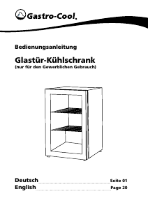 Manual Gastro-Cool GCGD155 Refrigerator
