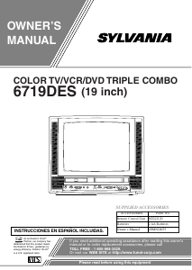 Bruksanvisning Sylvania 6719DES TV
