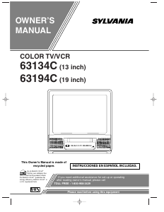 Bruksanvisning Sylvania 63134C TV
