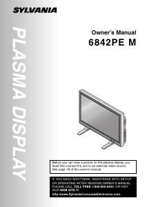 Manual Sylvania 6842PE M Plasma Television