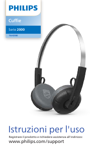 Manuale Philips TAH2000BK Cuffie
