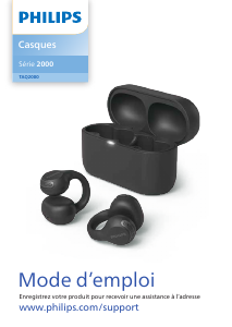 Mode d’emploi Philips TAQ2000WT Casque