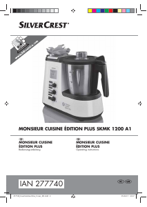Handleiding SilverCrest SKMK 1200 A1 Monsieur Cuisine Keukenmachine