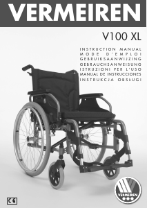 Instrukcja Vermeiren V100 XL Wózek inwalidzki
