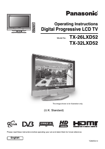 Manual Panasonic TX-32LXD52 Viera LCD Television