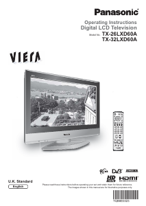 Manual Panasonic TX-32LXD60A Viera LCD Television