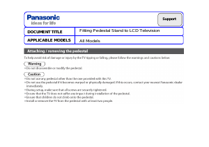 Manual Panasonic TX-L26E3 LED Television