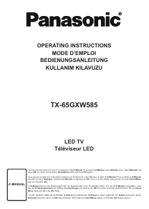 Bedienungsanleitung Panasonic TX-65GXW585 LED fernseher