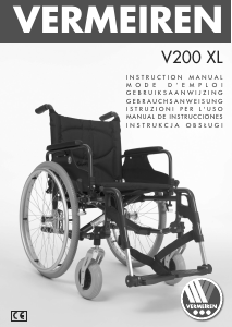 Instrukcja Vermeiren V200 XL Wózek inwalidzki