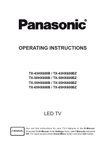 Manual Panasonic TX-55HX600BZ LED Television