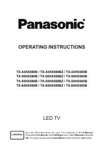 Manual Panasonic TX-55HX580BZ LED Television