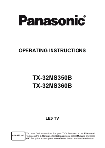 Manual Panasonic TX-32MS360B LED Television