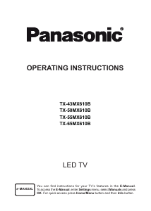 Manual Panasonic TX-55MX610B LED Television