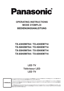 Mode d’emploi Panasonic TX-55HXW704 Téléviseur LED