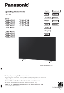 Rokasgrāmata Panasonic TX-43LX700E Gaismas diožu televizors