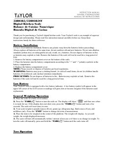 Manual de uso Taylor 5280385 Báscula de cocina
