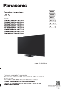 Manuale Panasonic TX-50MXX889 LED televisore