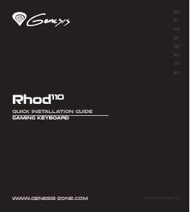 Manual Genesis Rhod 110 Tastatură