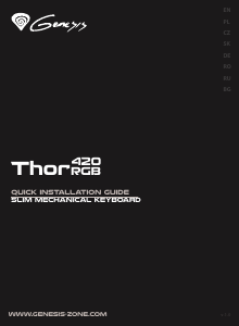 Manuál Genesis Thor 420 RGB Klávesnice