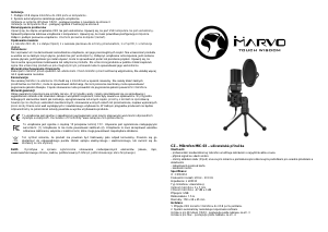 Instrukcja Marvo MIC-03 Mikrofon