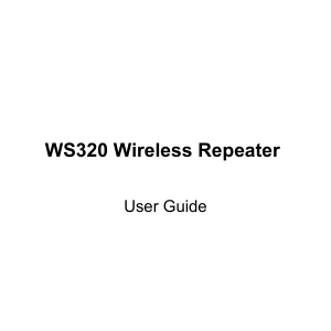 Bruksanvisning Huawei WS320 Repeater
