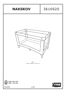 Használati útmutató JYSK Nakskov Gyermekágy