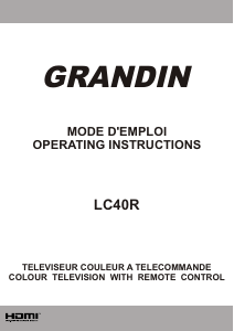 Bruksanvisning Grandin LC40R LCD TV