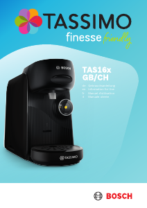Bedienungsanleitung Bosch TAS164EGB Tassimo Finesse Friendly Kaffeemaschine