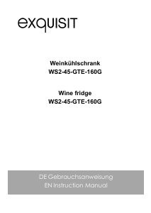 Manual Exquisit WS2-45-GTE-160G Wine Cabinet